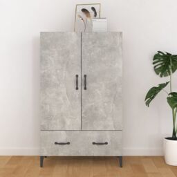 Berkfield Home Highboard Concrete Grey 70x31x115 cm Engineered Wood - Size: 70 x 31 x 115 cm - thumbnail 1