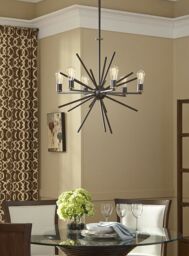 Loops 6 Bulb Chandelier Hanging Pendant LIght Western Bronze LED E27 60W Bulb - thumbnail 2
