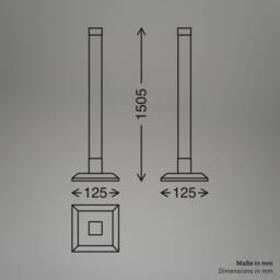 BRILONER RGB Gaming Floor Lamp Music Sync USB-C Ambience Standing Tube Light in Black - thumbnail 7