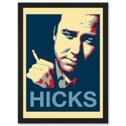 Artery8 Painting Comedy Hero William Melvin Bill Hicks Hope Style Artwork Framed Wall Art Print A4 in Black - thumbnail 1