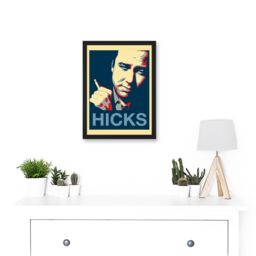 Artery8 Painting Comedy Hero William Melvin Bill Hicks Hope Style Artwork Framed Wall Art Print A4 in Black - thumbnail 2