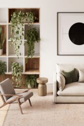 Kukoon Pale Beige Boho Vintage Style Distressed Living Room Bedroom Area Rug in Fawn - Size: 190 cm x 280 cm - thumbnail 2