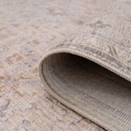 Kukoon Pale Beige Boho Vintage Style Distressed Living Room Bedroom Area Rug in Fawn - Size: 190 cm x 280 cm - thumbnail 9