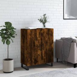 Berkfield Home Sideboard Smoked Oak 69.5x34x90 cm Engineered Wood in Brown - thumbnail 1