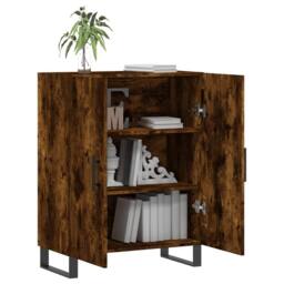 Berkfield Home Sideboard Smoked Oak 69.5x34x90 cm Engineered Wood in Brown - thumbnail 4