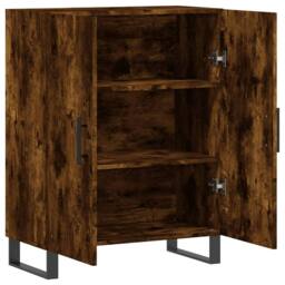 Berkfield Home Sideboard Smoked Oak 69.5x34x90 cm Engineered Wood in Brown - thumbnail 6