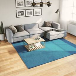 Berkfield Home Rug OVIEDO Short Pile Turquoise 240x240 cm - Size: Medium - thumbnail 2