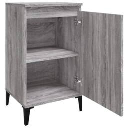 Berkfield Home Modern Bedside Cabinet Grey Sonoma 40x35x70 cm Engineered Wood - Size: 40 x 35 x 70 cm - thumbnail 6