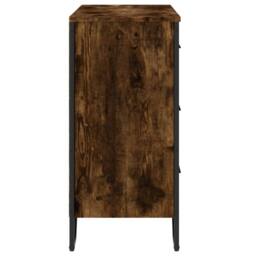 Berkfield Home Chest of Drawers Smoked Oak 91x35.5x74.5 cm Engineered wood in Brown - thumbnail 5