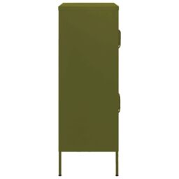 Berkfield Home Storage Cabinet Olive Green 80x35x101.5 cm Steel - thumbnail 4