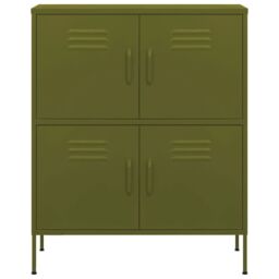 Berkfield Home Storage Cabinet Olive Green 80x35x101.5 cm Steel - thumbnail 3