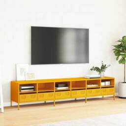 Berkfield Home TV Cabinet Mustard Yellow 202x39x43.5 cm Cold-rolled Steel