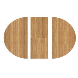 BTM Extendable Dining Table Round to Oval Kitchen Table for 8 people in Brown - thumbnail 8