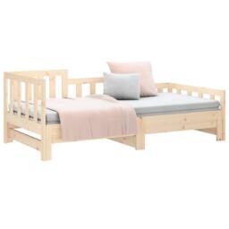 Berkfield Home Pull-out Day Bed 2x(90x190) cm Solid Wood Pine in Natural - thumbnail 6