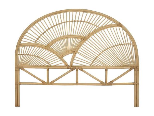 Vente-unique Headboard 160 Cm - Rattan - Natural - EFELA in Light Oak - Size: Double - image 1