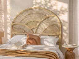 Vente-unique Headboard 160 Cm - Rattan - Natural - EFELA in Light Oak - Size: Double - thumbnail 3