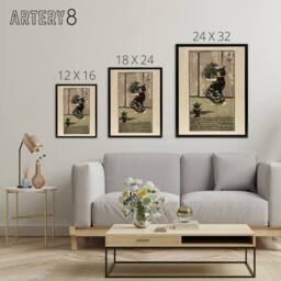 "Artery8 Helen Hyde Three Friends of Winter Tree List Framed Canvas Art Print - Size: W12"" x H16""" - thumbnail 4