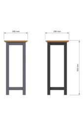 FWStyle Painted Graphite Blue Tall Side Table Ready Assembled in Dark Blue - thumbnail 6