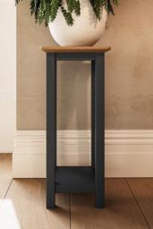 FWStyle Painted Graphite Blue Tall Side Table Ready Assembled in Dark Blue - thumbnail 2