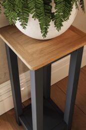 FWStyle Painted Graphite Blue Tall Side Table Ready Assembled in Dark Blue - thumbnail 3