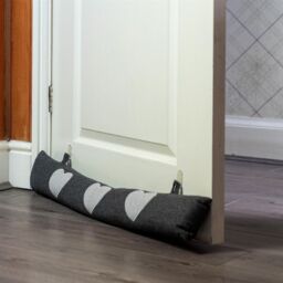 Nicola Spring Herringbone Draught Excluders - 78.5cm - Heart - Pack of 2 in Grey - thumbnail 5
