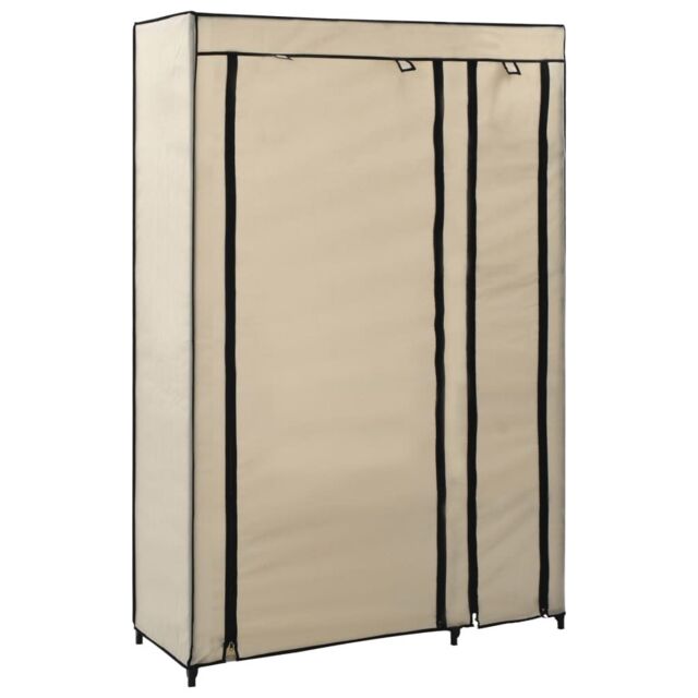 Berkfield Home Folding Wardrobe Cream 110x45x175 cm Fabric - Size: 110 x 45 x 175 cm - image 1