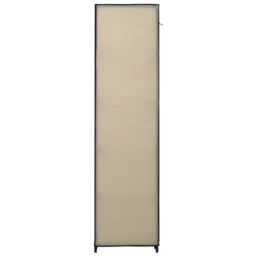 Berkfield Home Folding Wardrobe Cream 110x45x175 cm Fabric - Size: 110 x 45 x 175 cm - thumbnail 5