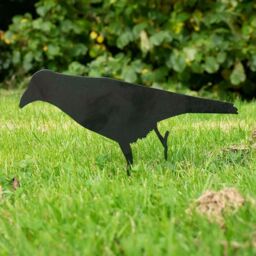 Marco Paul 3x Metal Crow Target Set Free Standing Deterrent Decoy Metal Birds Hunting Shoot in Black - thumbnail 3
