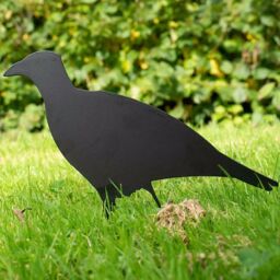 Marco Paul 3x Metal Crow Target Set Free Standing Deterrent Decoy Metal Birds Hunting Shoot in Black - thumbnail 4