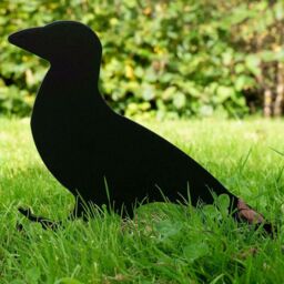 Marco Paul 3x Metal Crow Target Set Free Standing Deterrent Decoy Metal Birds Hunting Shoot in Black - thumbnail 5