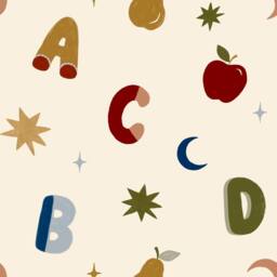 Arthouse Alphafruit Cream, Yellow & Olive Wallpaper