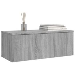 Berkfield Home TV Cabinet Grey Sonoma 80x34x30 cm Engineered Wood - Size: 80 x 34 x 30 cm - thumbnail 3