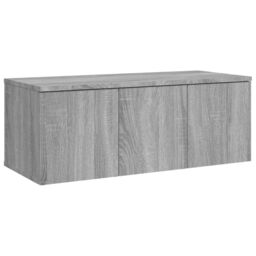 Berkfield Home TV Cabinet Grey Sonoma 80x34x30 cm Engineered Wood - Size: 80 x 34 x 30 cm - thumbnail 2