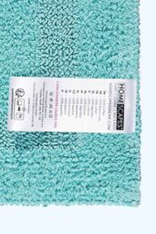 Homescapes Luxury Bath Mat Reversible 100% Cotton 1600GSM, 50 x 80cm, Extra Soft in Aqua - Size: 50 x 80 cm - thumbnail 3