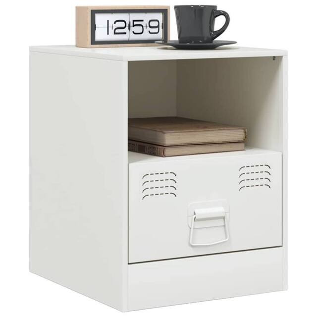 Berkfield Home Stylish Bedside Cabinets 2 pcs White 34.5x39x44 cm Steel - image 1