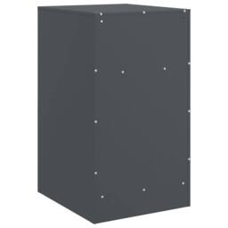 Berkfield Home Bedside Cabinets 2pcs Anthracite 34.5x39x62 cm Steel in Charcoal - thumbnail 9