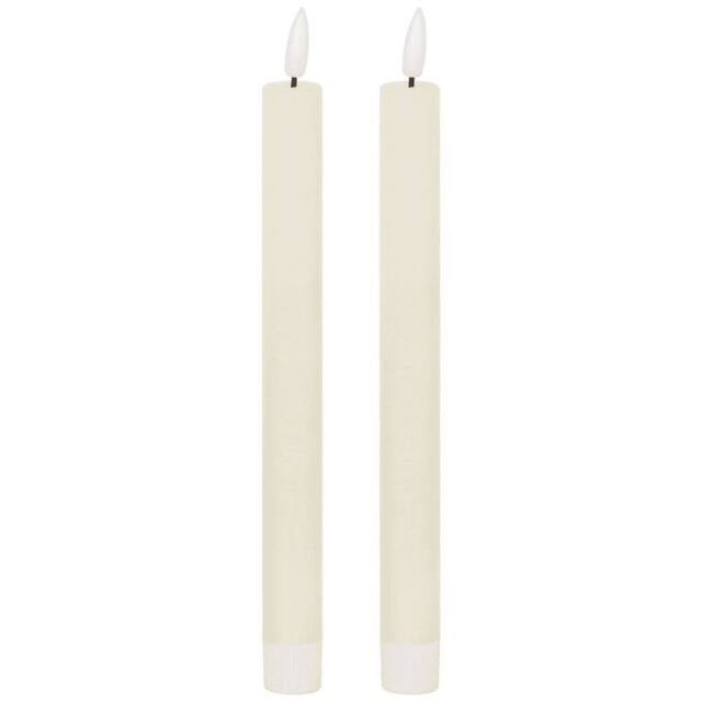 Hill Interiors Luxe Collection Natural Glow Electric Candle Pack of 2 in Ivory - image 1