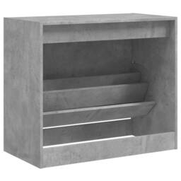 Berkfield Home Shoe Cabinet Concrete Grey 80x42x69 cm Engineered Wood - Size: 80 x 42 x 69 cm - thumbnail 7