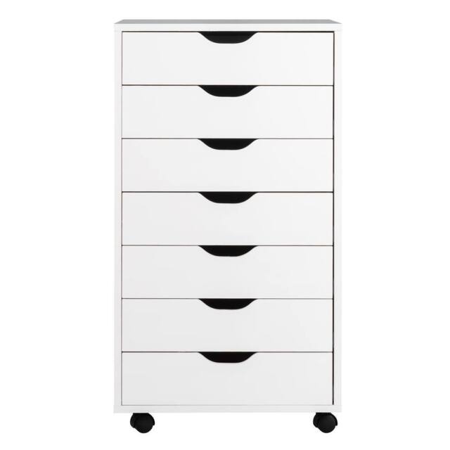 Costway 7-Drawer Storage Cabinet Mobile File Organizer Filing Dresser Chest in White - image 1