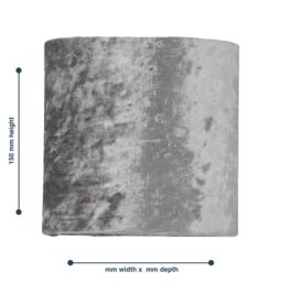 First Choice Lighting Grey Crushed Velvet 15.5cm Table Lamp Shade - thumbnail 5