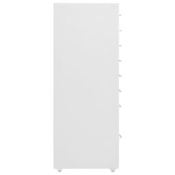 Berkfield Home Mobile File Cabinet Grey 28x41x109 cm Metal - Size: 28 x 41 x 109 cm - thumbnail 3