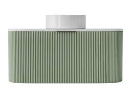 Vente-unique Fluted Wall-Hung Bathroom Unit With Countertop Basin - Matt Green - thumbnail 6