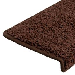 Berkfield Home Stair Mats 10 pcs 65x21x4 cm Brown - Size: Medium - thumbnail 7