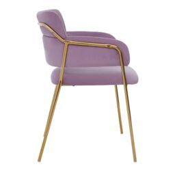 Orsina Tamzin Velvet Dining Chair in Pink - thumbnail 3