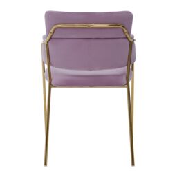 Orsina Tamzin Velvet Dining Chair in Pink - thumbnail 4