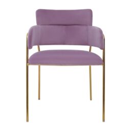 Orsina Tamzin Velvet Dining Chair in Pink - thumbnail 2