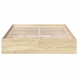 Berkfield Home Bed Frame with Drawers without Mattress Sonoma Oak 160x200 cm in Brown - thumbnail 4