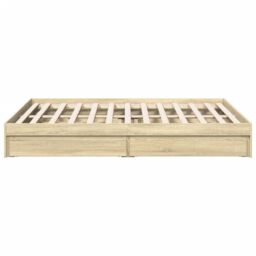 Berkfield Home Bed Frame with Drawers without Mattress Sonoma Oak 160x200 cm in Brown - thumbnail 5