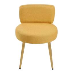 Kelvenix Dressing Table Stool Soft Pouffe yellow - Size: 0.6m2