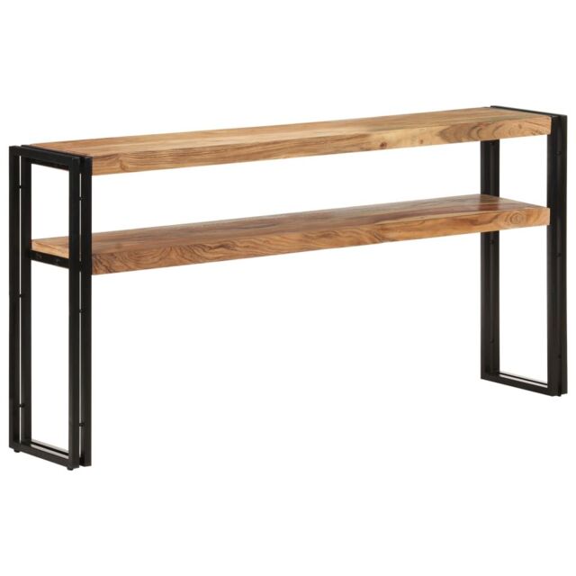 Berkfield Home Console Table 150x30x75 cm Solid Acacia Wood in Brown - Size: 150 x 30 x 75 cm - image 1